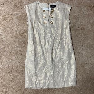 🆕J. Crew gold linen dress NWT